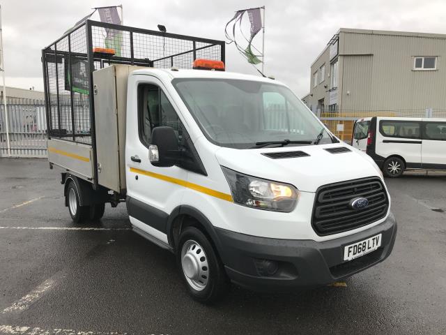 2019 Ford Transit T350 SINGLE CAB TIPPER 130PS EURO 6 CAGE (FD68LTV) Image 1