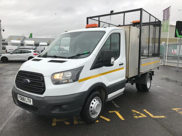 2019 Ford Transit T350 SINGLE CAB TIPPER 130PS EURO 6 CAGE (FD68LTV) Thumbnail 2