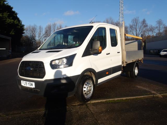 2019 Ford Transit 350 L3 2.0 TDCi 130PS Double Cab Dropside (FJ19YBW) Image 4