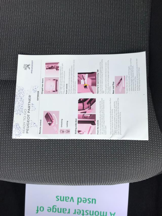 2017 Peugeot Partner 750 S L2 1.6 Bluehdi 100 Van [Non Start Stop] Euro 6 (NU67DTV) Image 46